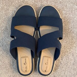 Me Too Navy Slide Sandals